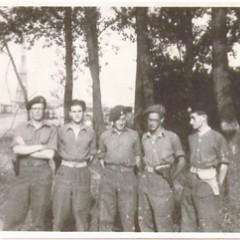 The squad of interrogators ( Bob second from the left). All changed their names, Bob Kutner became Bob Kay. All Sergeants were fluent in more than one language and were armed.