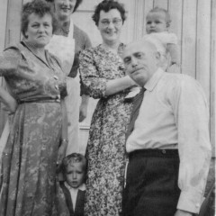 Last photograph of my parents, taken in 1958, both died 1968