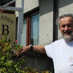 Ike outside his B&B