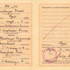 Copy of Judith Rosenberg's birth certificate
