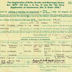 Judith's civil marriage certificate