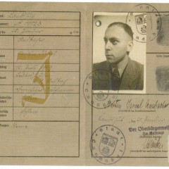 Martin Israel Ansbacher Kenkart (ID Card) 1939