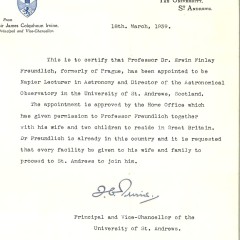 Finlay Freundlich appointment letter