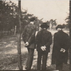 Photo by K Freundlich approx 1918 Freundlich, Einstein and Prof K Müller are looking for the place for the Einstein Tower on the Astro Physics site in Potsdam Observatory