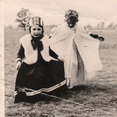 Saskia dressed up for Epiphany 6th Jan 1959
