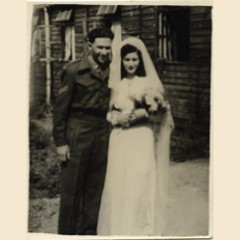 Susan on wedding day