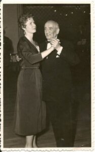 Evelyn dancing with Paul Fields. He brought the family to Glasgow when they were bombed out of London.