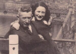 Judith aged 18 with her father in Budapest