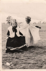 Saskia dressed up for Epiphany 6th Jan 1959